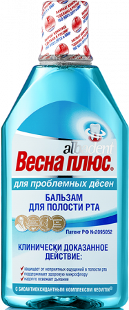 Бальзам для полости рта Весна-плюс с комплексом женьшеня Неовитин, 400 мл / Альбадент