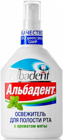 Освежитель для полости рта с ароматом Мяты, спрей, 35 мл / Альбадент
